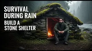 Living Inside a Stone Shelter Built by Hand During a River Storm