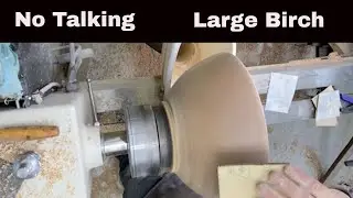 Sanding a spalted Birch