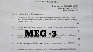 MEG -3 assignment 2025 # IGNOU pg