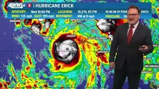 Hurricane Erick makes landfall in Mexico's western Oaxaca as Category 3 