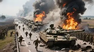 Not in vain! Russian Nuclear Strike Destroys US and UK Tank Convoy in Ukraine