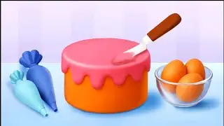 Cake Maker Game । Crazy Kitchen Set । Mini Kitchen Set Diy Cooking Game । Animated Game । Cartoon 