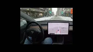 Autopilot Slows for Human ❄️ - Tesla FSD Beta #Shorts