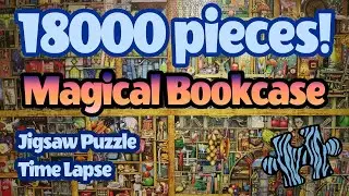 18000 piece jigsaw puzzle time lapse - Magical Bookcase