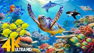 Amazing 4K Ocean Adventure - Dive Deep and Marvel at Sea Animal in The Best 4K ULTRA HD Aquarium