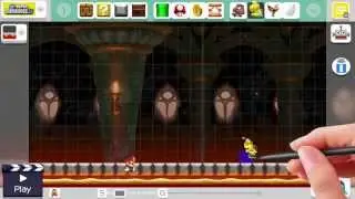 Super Mario Maker - Super Mario Bros Wii U - Bowser Castle Level