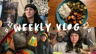 finishing alchemised (what the frick did i read), grocery haul, and knitting slump lol