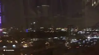 Aerial view at night ...the city of moscow !