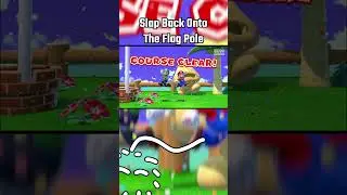 Slap Back Onto The Flag Pole #mario