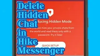 Delete Hidden Chat With Reset Hidden Mode - Hike Messenger
