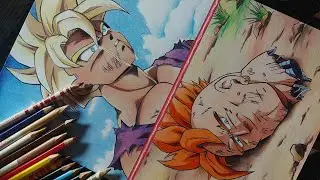 Drawing GOHAN e ANDROID 16 (Dragonball Z/Saga Cell)