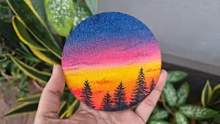 Acrylic Painting the Sky with Just 5 Colors ☁️ | Slow Art | Day 2