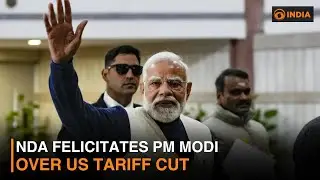 NDA Felicitates PM Modi Over US Tariff Cut & more news | DD India Live | 5 PM IST