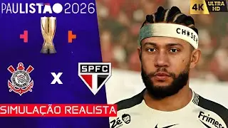 Corinthians x São Paulo | Paulistão 2026 | Calleri vs Depay | Simulação 4K60FPS Realista.