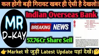 IOB Bank OFS Announce | Indian Overseas Bank Share Latest News | IOB Share News Today