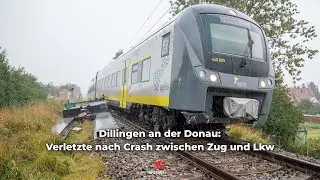 Dillingen an der Donau: Verletzte nach Crash zwischen Zug und Lkw