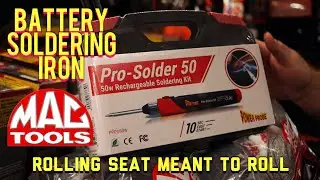 Mac Tools Work Seat That Won't Throw You Out When You Roll It! PowerProbe Battery Soldering Iron.