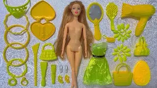 5 Minutes Satisfying with Unboxing Beautiful Barbie Doll Makeup Set Toys Collection, Doll Beauty Set