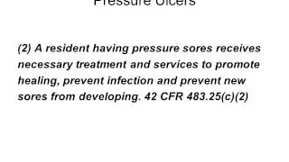 Federal Nursing Home Regulations