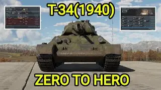 This Tank is Strong! - Stock to Spaded T-34 (1940) War Thunder