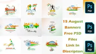 15 August Banner PSD Files Free Download