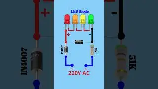 220V AC to LED Diode &ndash; No Transformer Needed! #electronic #electronics #diy #ideax