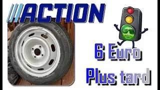 Je peint une jante tôle avec la peinture ACTION pour 6 Euro