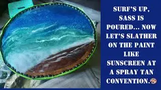 Thrift Table Ocean-View Epoxy Tabletop  DIY Resin