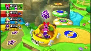 Mario Party 9 Toad Road | 🎀 Birdo 🎀 x  Luigi 💚 x Waluigi 💜 x Wario 🤑