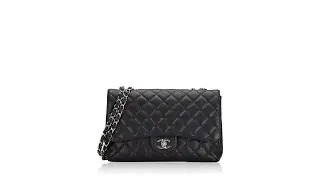 Chanel Caviar Quilted Classic Jumbo Single Flap Bag Black