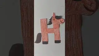 H for horse craft #playcraftlearn #alphabetlearning