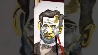 My painting the Ex president of America Aabrahamlincoln
