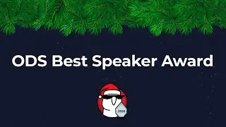 Data Ёлка 2020: ODS Best Speaker Award