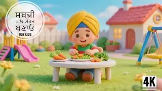 Sabzi Khao Sehatmand Ho Jaayo | Punjabi Kids Rhyme | Healthy Eating Song for Children