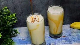 BANANA CARAMEL MILKSHAKE |No Ice cream Milkshake | How to make BANANA MILKSHAKE?  @mykitchenspices ​
