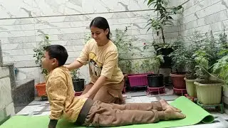 Bhujangasana aka (cobra pose). #yoga #yogasiblings#yogalife#bhujangasana#cobrapose 