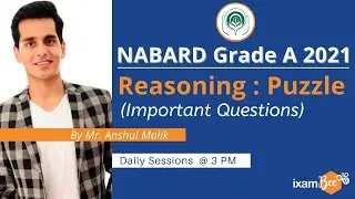 NABARD Grade A 2021 | Reasoning Ability | Puzzle- (Imp Questions)