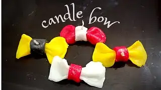 how to make candle bow/candle bow/candle making/how to make candle/home decor