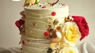 Engagement Cake with Fresh Roses 🌹🥀
