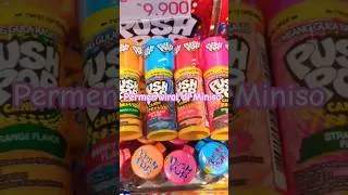 Permen viral di Miniso Push Pop rasa Orange, berry blast, lychee lush, strawberry #shorts #pushpop