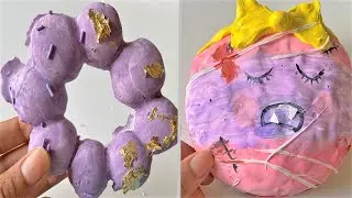 Plaster Clay Cracking e Slime ASMR 점토부수기 Satisfying #452
