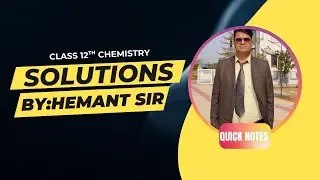 Class 12th | Chapter 1 Solutions | Quick Notes