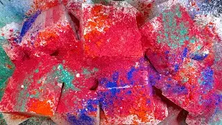 ASMR / Crunchy Fresh Blocks Topped with Mica, Holy & Cornstarch / 14k Celebration