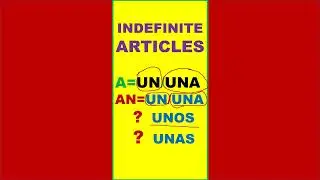 INDEFINITE ARTICLE IN SPANISH