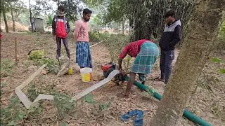 শ্যালো মেশিন দিয়ে জঙ্গলের পুকুর থেকে 1 কিলোমিটার দূরে জল দিলাম।Mr Sajedar