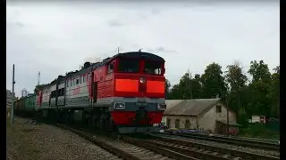 Тепловоз 2ТЭ10У - 0381 ТЧЭ - 3 Пенза (- III ) с поездом из порожних вагонов