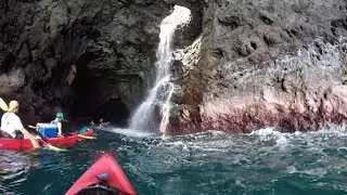 Na Pali Coast Swim - Waiahuakua Sea Cave (aka Double-Door Cave)