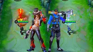 Clint Rock and Roll VS Operator CL Starlight Skin Comparison MLBB