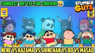 Shinchan bo kazama masao nene won crowns in stumble guys😂 | shinchan vs his friends | funny battle😂