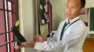 Light sensitive Study Lamp powered by solar energy Lendilong of Class 6 B of DPS Dimapur